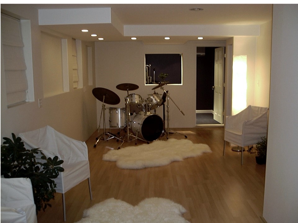 View of finished studio and control room